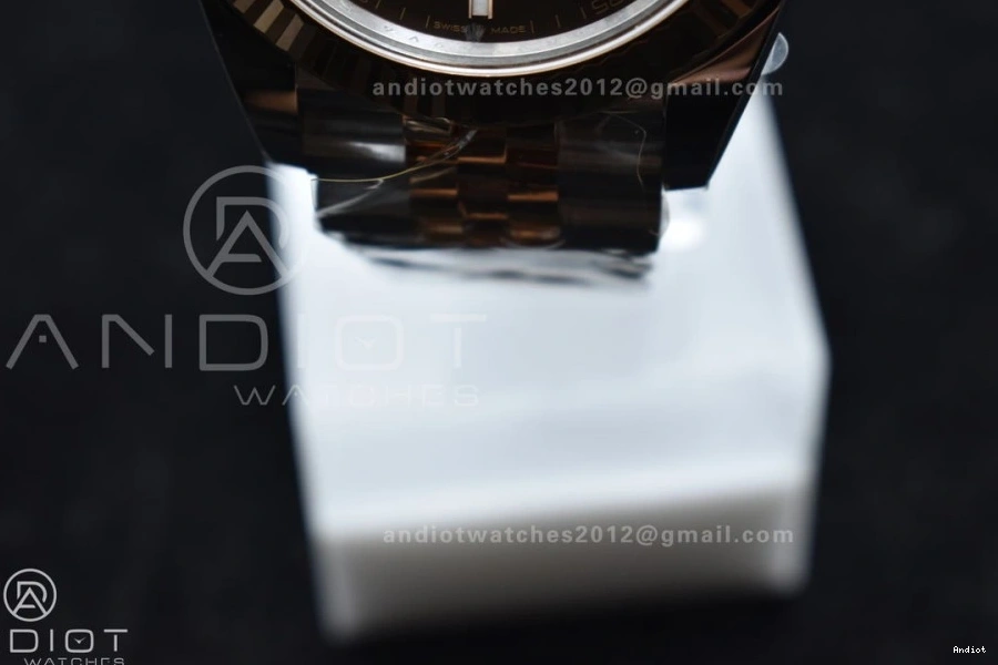 Best on RG 904L Steel Stick DateJust Edition Bracelet Brown SS Jubilee 41 1:1 Clean 126333 Dial VR3235 0601